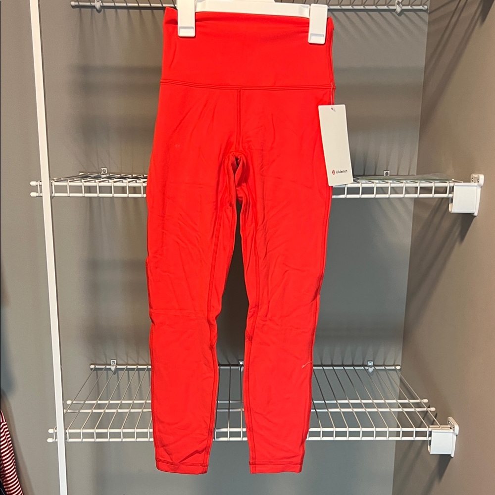 NWT * Lululemon Athletica Red Align 25” High Rise Pant - Size 4